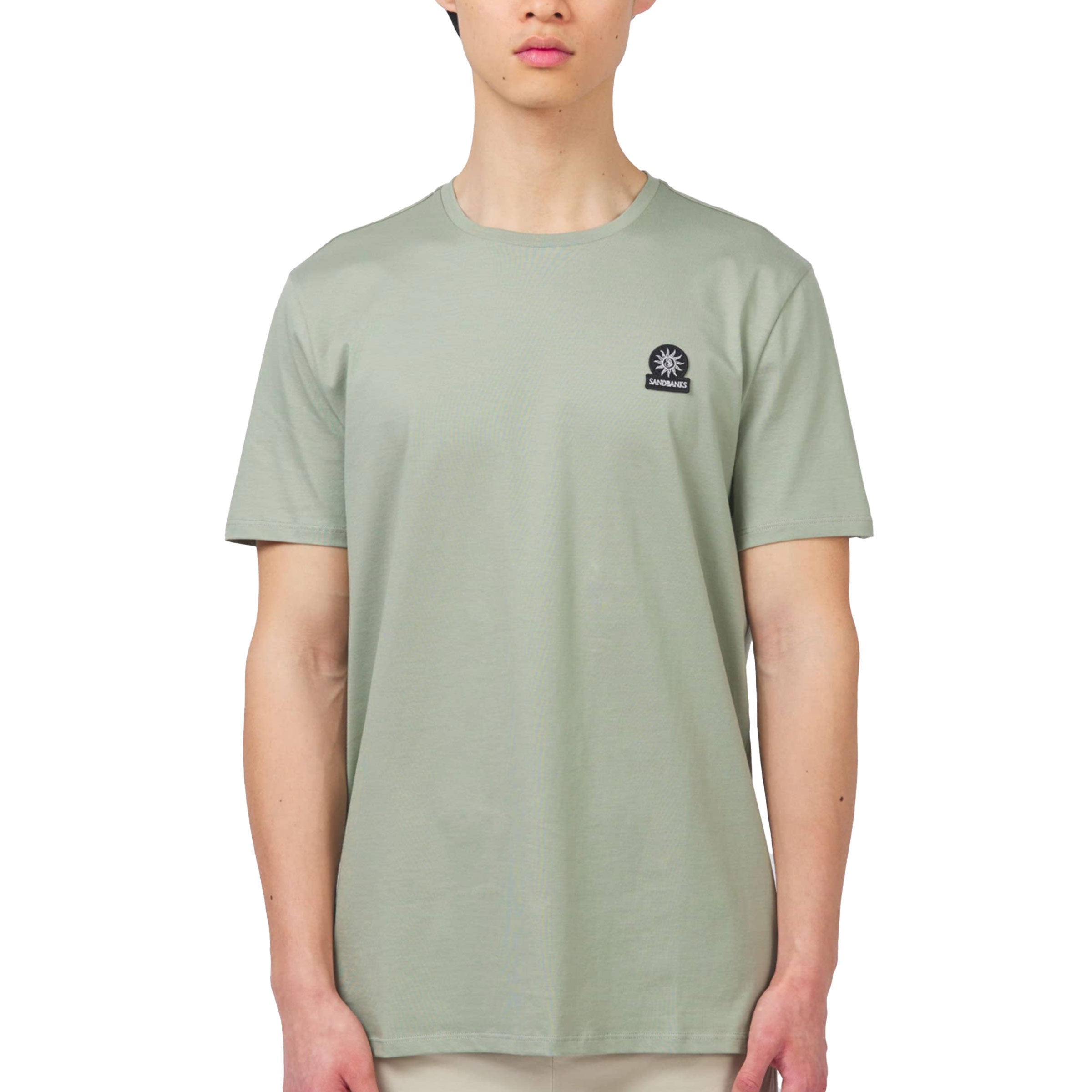 Sandbanks - Sage Green Badge Logo T-Shirt TEE SHIRTS Sandbanks