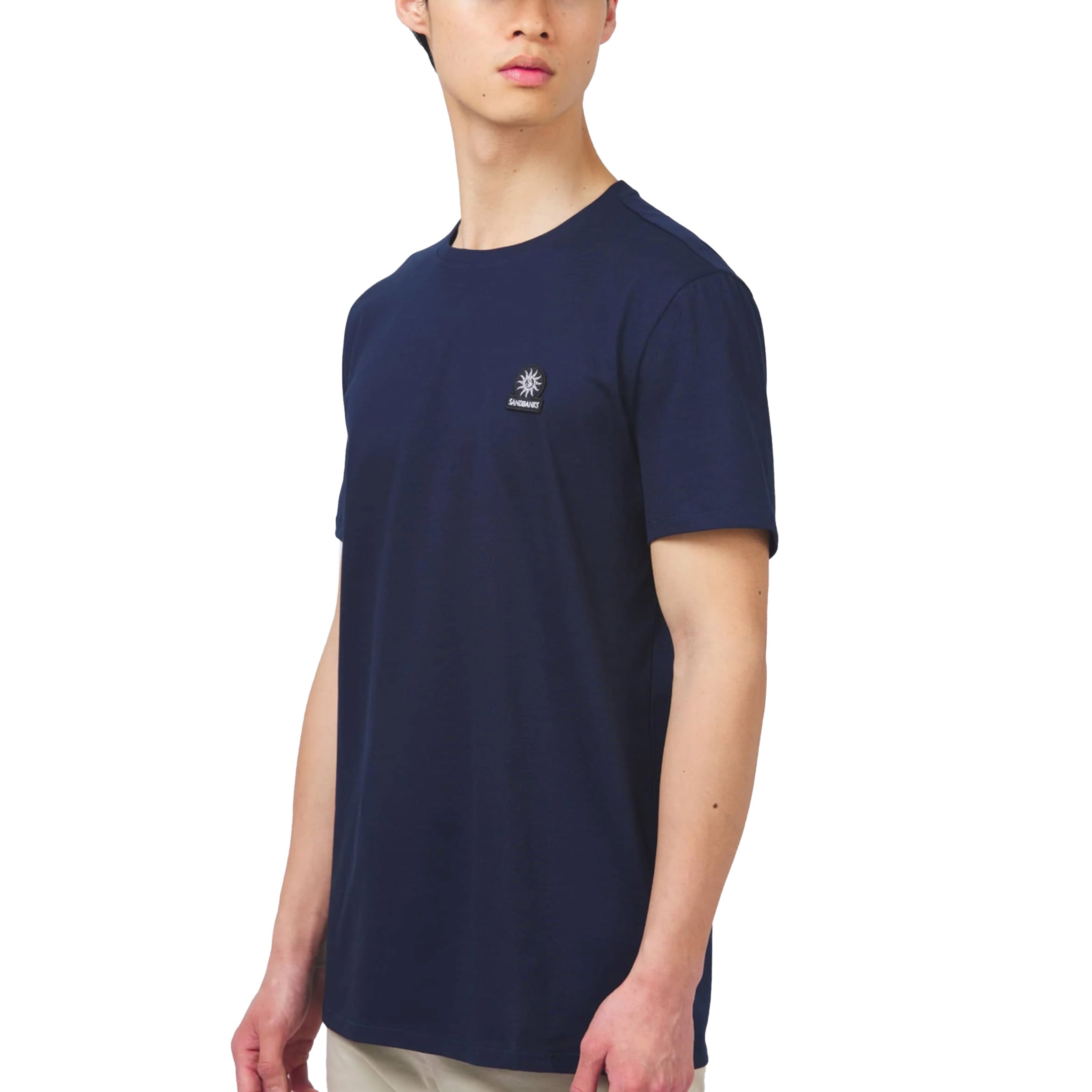 Sandbanks - Navy Badge Logo T-Shirt TEE SHIRTS Sandbanks