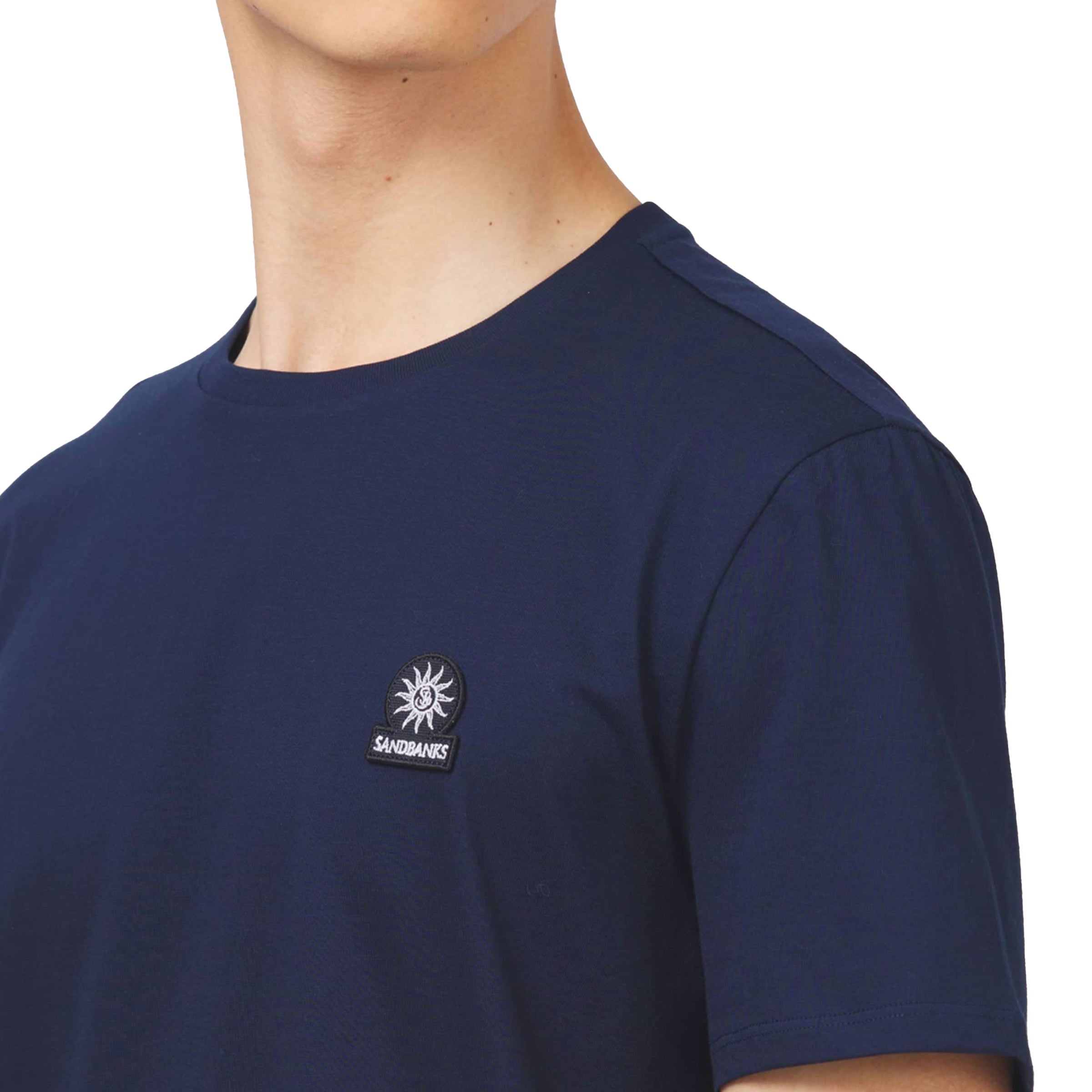 Sandbanks - Navy Badge Logo T-Shirt TEE SHIRTS Sandbanks