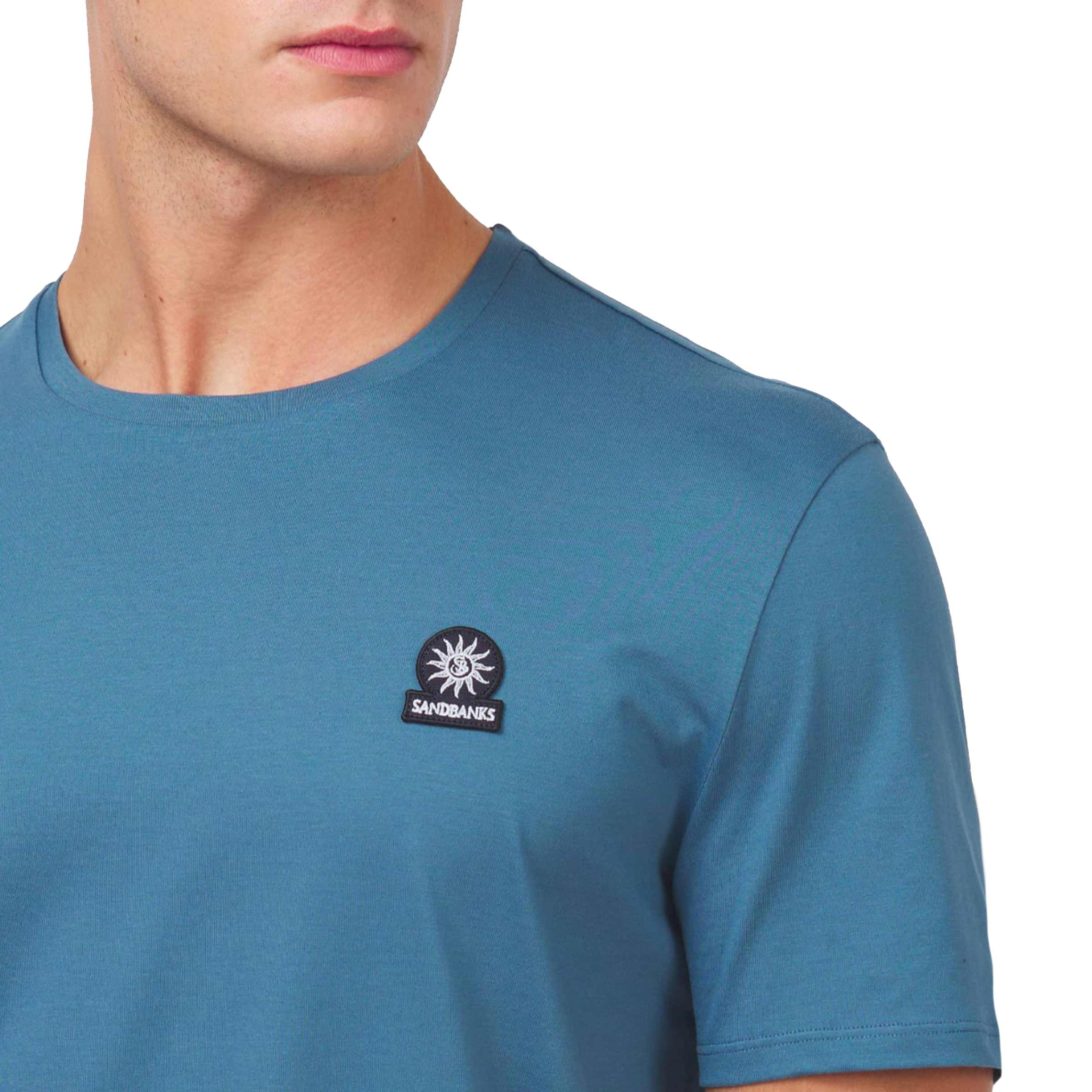 Sandbanks - Teal Badge Logo T-Shirt TEE SHIRTS Sandbanks