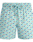 Vilebrequin - Light Blue 'Moorise' Rainbow Micro Ronde Des Tortues Swim Shorts SWIMWEAR Vilebrequin