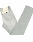 Jacob Cohen - Light Grey Vintage Wash 'Bard' Super Stretch Denim Jeans