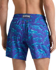 Vilebrequin - Blue Sparkling Whales 'Mahina' Packable Swim Shorts