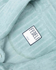 Fedeli - Turquoise Mondial Terry Ribbed Cotton Polo Shirt S/S POLOS FEDELI