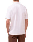 Fedeli - Linen White Mondial Terry Ribbed Cotton Polo Shirt S/S POLOS FEDELI