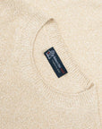 Robert Old - Oatmeal Beige Melange Cotton Mix Crew Neck Sweater KNITWEAR Robert Old