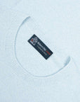 Robert Old - Baby Blue Knitted Boucle Cotton-Blend Crew Neck T-Shirt TEE SHIRTS Robert Old