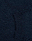 Robert Old - Navy Knitted Linen and Cotton Textured Crew Neck T-Shirt TEE SHIRTS Robert Old