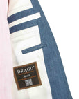 Robert Old - Mid Blue Herringbone Wool & Linen Jacket JACKETS Robert Old
