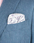 Robert Old - Mid Blue Herringbone Wool & Linen Jacket JACKETS Robert Old