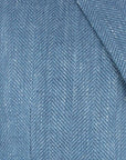 Robert Old - Mid Blue Herringbone Wool & Linen Jacket JACKETS Robert Old