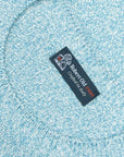 Robert Old - Fresh Blue Melange Cotton Mix Crew Neck Sweater KNITWEAR Robert Old