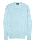 Robert Old - Fresh Blue Melange Cotton Mix Crew Neck Sweater KNITWEAR Robert Old