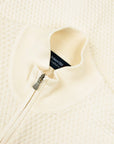 Robert Old - Cream Waffle Knit Full Zip Cardigan KNITWEAR Robert Old