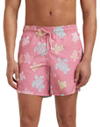Vilebrequin - Boudoir Pink 'Moorea' Multicolour Turtles Swim Shorts