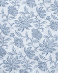 Robert Old - Navy Floral Italian Print Cotton & Linen Long Sleeve Shirt L/S SHIRTS Robert Old