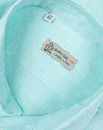 Robert Old - Turquoise Pure Linen Italian Short Sleeve Shirt S/S SHIRTS Robert Old