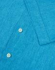 Robert Old - Royal Blue Pure Linen Italian Short Sleeve Shirt S/S SHIRTS Robert Old
