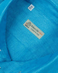 Robert Old - Royal Blue Pure Linen Italian Short Sleeve Shirt S/S SHIRTS Robert Old