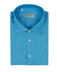Robert Old - Royal Blue Pure Linen Italian Short Sleeve Shirt S/S SHIRTS Robert Old
