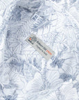 Robert Old - Blue Floral Italian Print Cotton & Linen Short Sleeve Shirt S/S SHIRTS Robert Old
