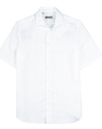 White Italian Cotton & Linen Short Sleeve Shirt S/S SHIRTS Robert Old