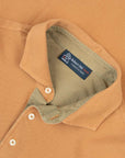 Robert Old - Caramel Brown Piqué Cotton Short Sleeve Polo Shirt S/S POLOS Robert Old