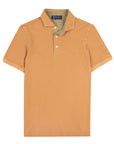Robert Old - Caramel Brown Piqué Cotton Short Sleeve Polo Shirt S/S POLOS Robert Old