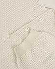 Robert Old - Natural Beige Pure Cotton Knit Short Sleeve Polo Shirt S/S POLOS Robert Old
