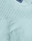 Fedeli - Light Cyan Miguel Giza Knitted Cotton Crew Neck T-shirt TEE SHIRTS FEDELI