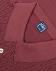 Fedeli - Merlot Red Giza Cotton Polo Shirt S/S POLOS FEDELI