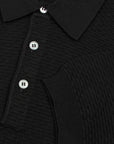 Robert Old - Black Pure Cotton Knit Short Sleeve Polo Shirt S/S POLOS Robert Old