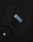 Robert Old - Black Pure Cotton Knit Short Sleeve Polo Shirt S/S POLOS Robert Old