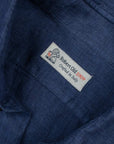 Robert Old - Navy Blue Italian Linen Long Sleeve Shirt L/S SHIRTS Robert Old