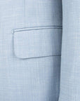 Belvest - Light Blue Check 'Natural Soft' Wool, Silk & Linen Jacket JACKETS Belvest