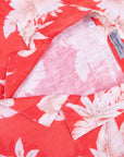 Robert Old - Red Floral Print 100% Linen Resort Shirt S/S SHIRTS Robert Old