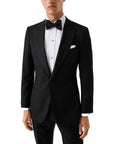 Eton - White Plissé Black Tie Slim Fit Tuxedo Shirt L/S SHIRTS Eton