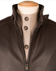 Robert Old - Dark Brown Bomber Style Deerskin Leather Jacket LEATHERS Robert Old