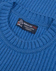 Robert Old - Skyline Blue Altnaharra 8ply Crew Neck Cashmere Sweater CASHMERE Robert Old
