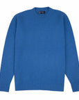 Robert Old - Skyline Blue Altnaharra 8ply Crew Neck Cashmere Sweater CASHMERE Robert Old