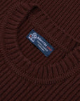 Robert Old - Bison Brown Altnaharra 8ply Crew Neck Cashmere Sweater CASHMERE Robert Old