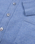 Robert Old - Azzuro Blue Mallaig 4ply Cashmere Cardigan CASHMERE Robert Old