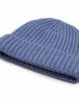 Robert Old - Fisherman Knit 8ply Cashmere Hat - Azzuro Blue CAPS & HATS Robert Old