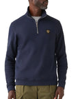 Belstaff - Dark Ink Organic Cotton Quarter Zip Sweater SWEATS Belstaff