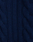 Inchiostro Blue Balmour 8Ply Shawl Collar Cable Cashmere Cardigan CASHMERE Robert Old