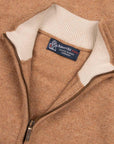Robert Old - The Barra 4ply Full Zip Cashmere Cardigan - Savannah/Hessian CASHMERE Robert Old