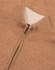 Robert Old - The Barra 4ply Full Zip Cashmere Cardigan - Savannah/Hessian CASHMERE Robert Old