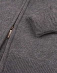 Robert Old - The Barra 4ply Full Zip Cashmere Cardigan - Smog Grey / Brume CASHMERE Robert Old