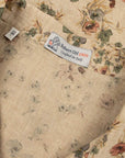 Robert Old - Beige Floral Print 100% Linen Resort Shirt S/S SHIRTS Robert Old