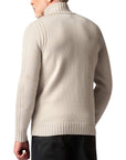 Belstaff - Pale Stone Watch Quarter Zip Lambswool Sweater KNITWEAR Belstaff